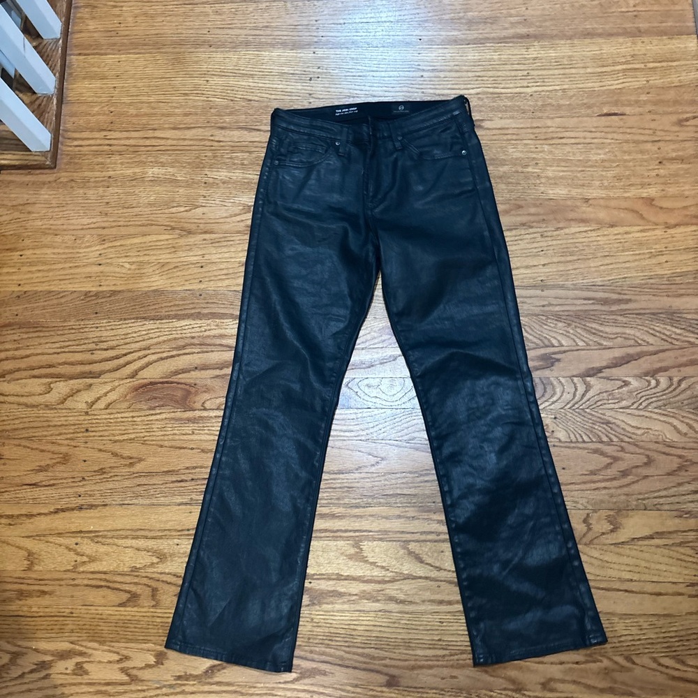 Ag Adriano Goldschmied Black leather Pants
